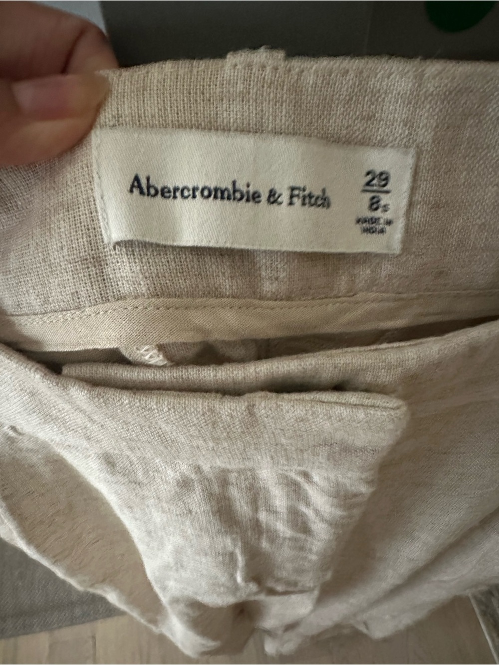Abercrombie Tailored Wide Leg linen Pant - Picture 4 of 6